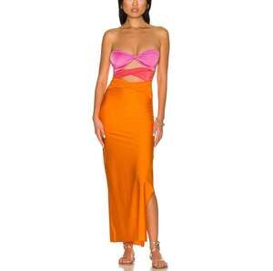 Revolve Vibrant Multicolor Ola Maxi Dress Size XS